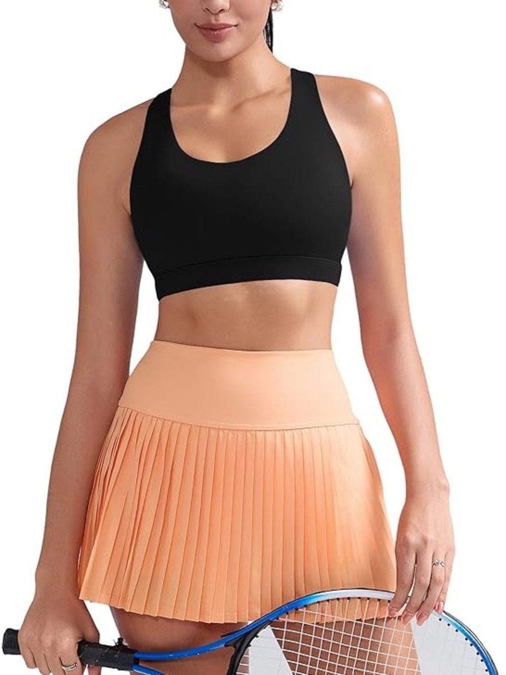 New Size L   Running Girl Sports Bra Criss-Cross Back Black